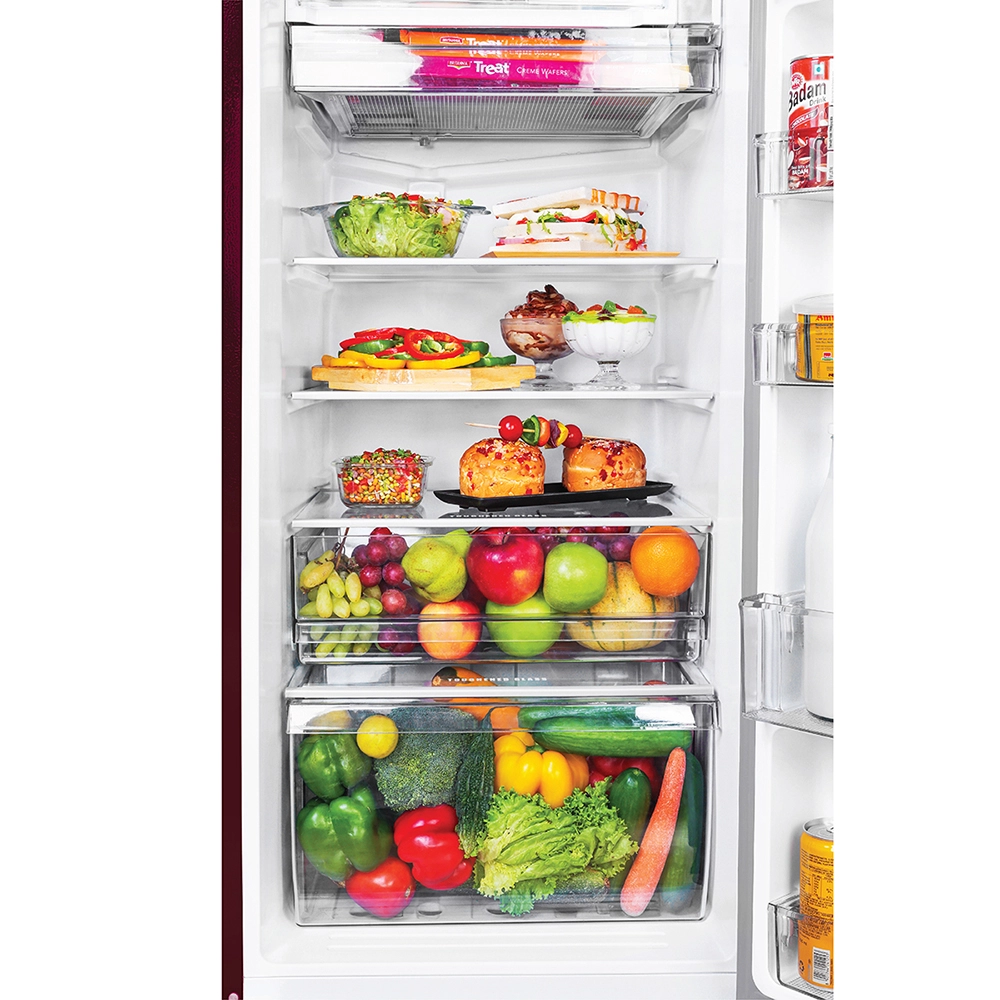 Haier 190L 5 Star Direct Cool Single Door Refrigerator with Toughened Glass Shelf - HRD-2105PRD-P